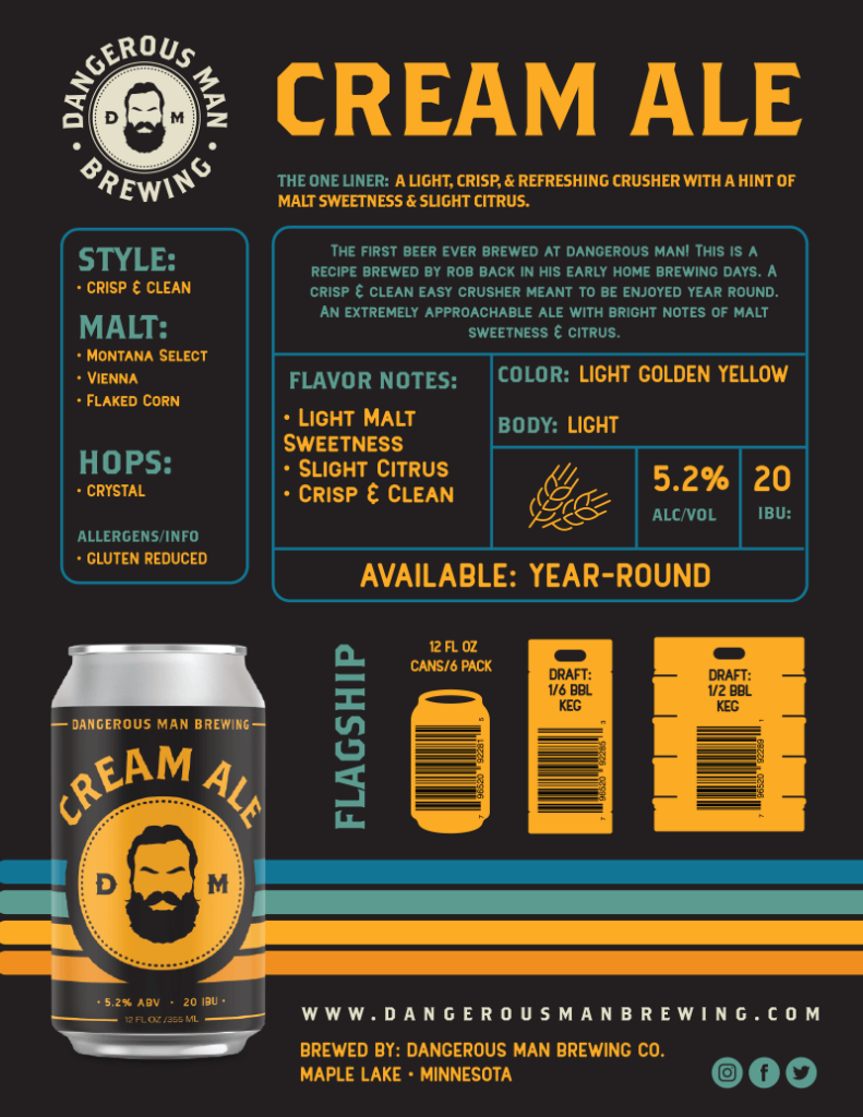 Cream Ale Sell Sheet
